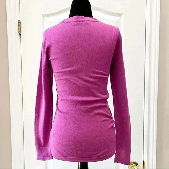 Ricki’s Wrap Front Sweater Deep V Neck Thin Knit Stretch Fit Fuschia Pink XS - Picture 14 of 15